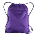 thumbnail image 1 of Wholesale Drawstring Bags Polyester Backpacks with Front Zipper Pocket | BPK10 - Set of 6, Purple, 1 of 3