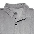 thumbnail image 6 of ZVAVZ Corduroy Polos Shirts for Men Textured Long Sleeve Golf Shirt Business Casual Work Collared Tops Gray S, 6 of 7