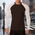 thumbnail image 2 of XIAONU Raglan Color Block T-Shirt for Men Long Sleeve Crew Neck Pullover Tee Stretchy Minimalist Daily T-Shirts, 2 of 4