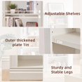 thumbnail image 6 of JOAXSWE 70" Tall Bookshelf Set of 2, 5 Tier Farmhouse Wooden Bookcase with Adjustable Shelves, Sturdy Base for Living Room and Office, White, 6 of 8