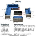 thumbnail image 6 of Ovios 12 Pieces Outdoor Furniture All Weather Wicker Patio Conversation Sectional Sofa Set with Side Table for Garden Backyard, 6 of 6