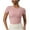 Womens Clothing Hot Pink, variant on Womens Slim Fit T-Shirts, Short Sleeve Shirts for Women Summer Casual Vintage Slimming Solid Color Basic Crewneck Tees S-XL
