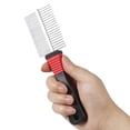 thumbnail image 4 of Peines de Metal para perros para el cuidado del cabello, herramientas de depilación de pelo largo y corto, dientes anchos de acero inoxidable, galgo, 4 of 5