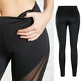 thumbnail image 4 of Sonducket Polainas deportivas de poliéster para mujer con amplia aplicación, polainas de entrenamiento de fitness versátiles y elegantes Prendas para la parte inferior del cuerpo Negro L, 4 of 6
