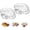 2PC, variant on Glass Shell Dumpling Tray, Glass Shell Dumpling Tray Large with Sauce Plate Snack Dessert, Elegant shaped Dish for Home Kitchen Use and Weddings (2PC)
