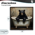 thumbnail image 4 of Stupell Industries Rustic Lodge Black Bear Bath Time Black Framed Giclee Art, 12 x 12, by Tina LeCour, 4 of 8