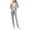Gray, variant on Ashirexll Womens Winter Sets, Womens 2 Piece Outfits, Zipper Pocket Long Sleeve Top and Elastic Waist Long Pants Casual Two Piece Set