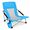 Sky Blue, variant on Orange Low Beach Chair, Folding Portable Sling Sand Chair with Cup Holder and Carry Bag, Breathable Mesh Outdoor Chair for Adults, Kids, Camping, Concerts, Beach and Park