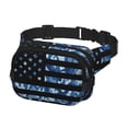 thumbnail image 2 of Fotbe Navy Camouflage American Flag Cangurera Cuadrada con Estampado de Doble Capa, Bolsa de Cintura Ajustable Mini para Hombres y Mujeres, 2 of 9