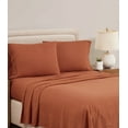 thumbnail image 4 of Brooklyn Loom Flax Linen 100% Linen Deep Pocket Rust 4-Piece California King, All Season, Adult Size, OEKO-TEX Certified, 4 of 9