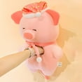 thumbnail image 4 of bxhwj 9.8in or 15in Pig Plush Doll Pillow, Cute Stuffed Animal Toy with Soft Cotton, Adorable Sleeping Pig Plushie for Kids Boys Girls, Birthday Christmas Holiday Gift, Cozy Bed Sofa Room Decoration, 4 of 8