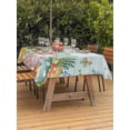 thumbnail image 2 of Easter Eggs Outdoor Tablecloth - 60x120 Inch Rectangle Dining Table Cover, Spring Botanical Flowers Eucalyptus Leaf Wood Waterproof Outdoor Table Cloth with Umbrella Hole & Zipper for Picnic/Patio, 2 of 7