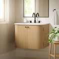 thumbnail image 4 of Zia 24" Wall-Mount Bathroom Vanity with Marble Sink in Natural, 4 of 11