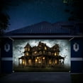thumbnail image 2 of 8X6 ft Happy Halloween Garage Door Decoration Background Bat Scary Castle Bat Party Backdrop Black Horror Night Graveyard Photo Photography Booth Decor Banner Cover, 2 of 3