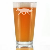 Bevvee Pint Glass 16 oz Fox Silhouette Gifts for Beer Lovers Beer Glasses