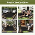 thumbnail image 4 of DEORAB 6'x9' Outdoor Rugs Waterproof Patio Reversible Plastic Geometric Carpet Camping Outside Mat,Black & Brown, 4 of 7