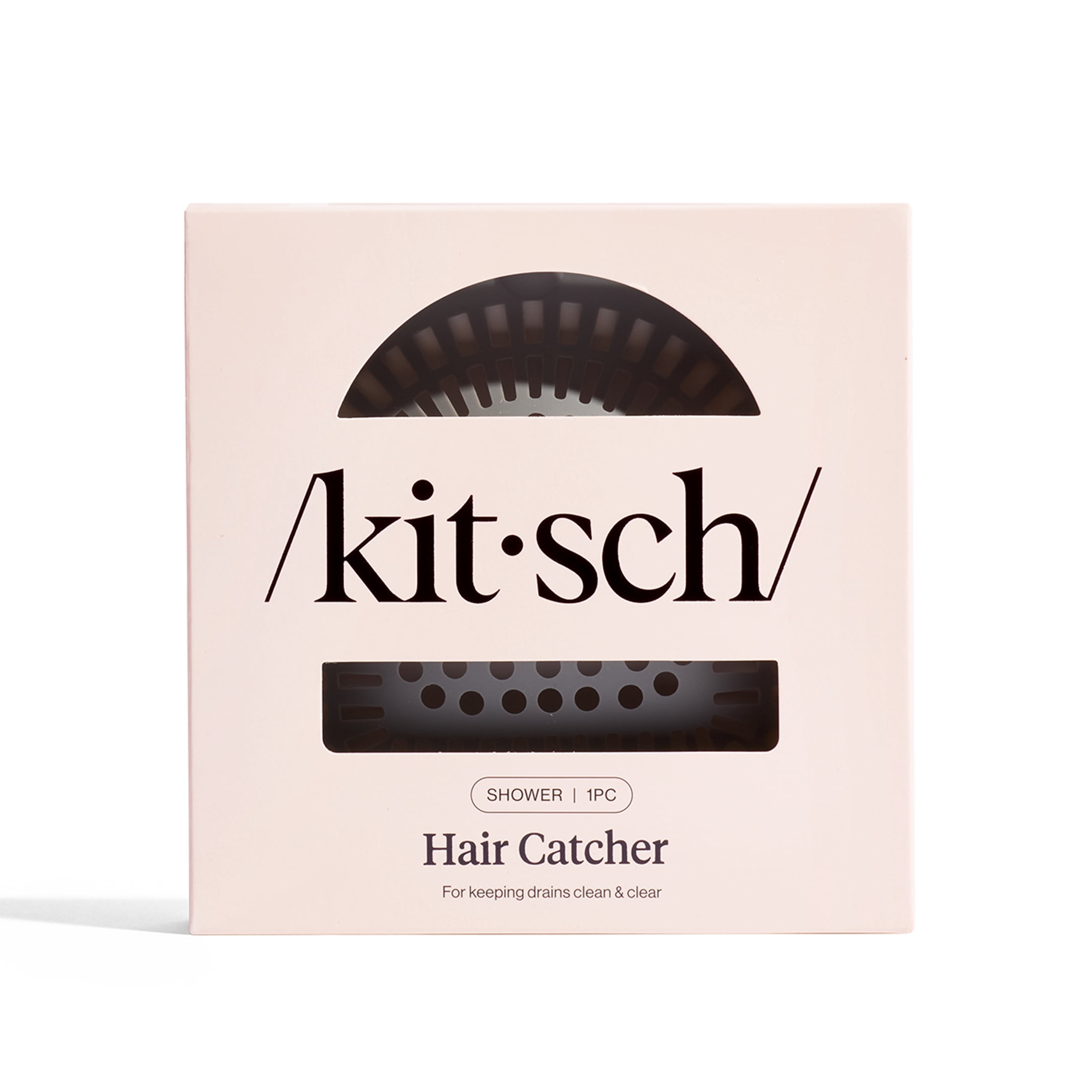 Kitsch Hair Catcher Gray Silicone Drain Cover for Bath & Shower