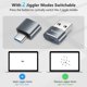 thumbnail image 2 of Mouse Jiggler AUEDROT Metal USB Mouse Mouse Mouse Mouse, gris con adaptador, 2 of 7
