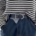 thumbnail image 2 of Cinturón de cuero para mujer para pantalones vaqueros, cinturón de cuero PU de moda con hebilla de aleación, 2 of 5