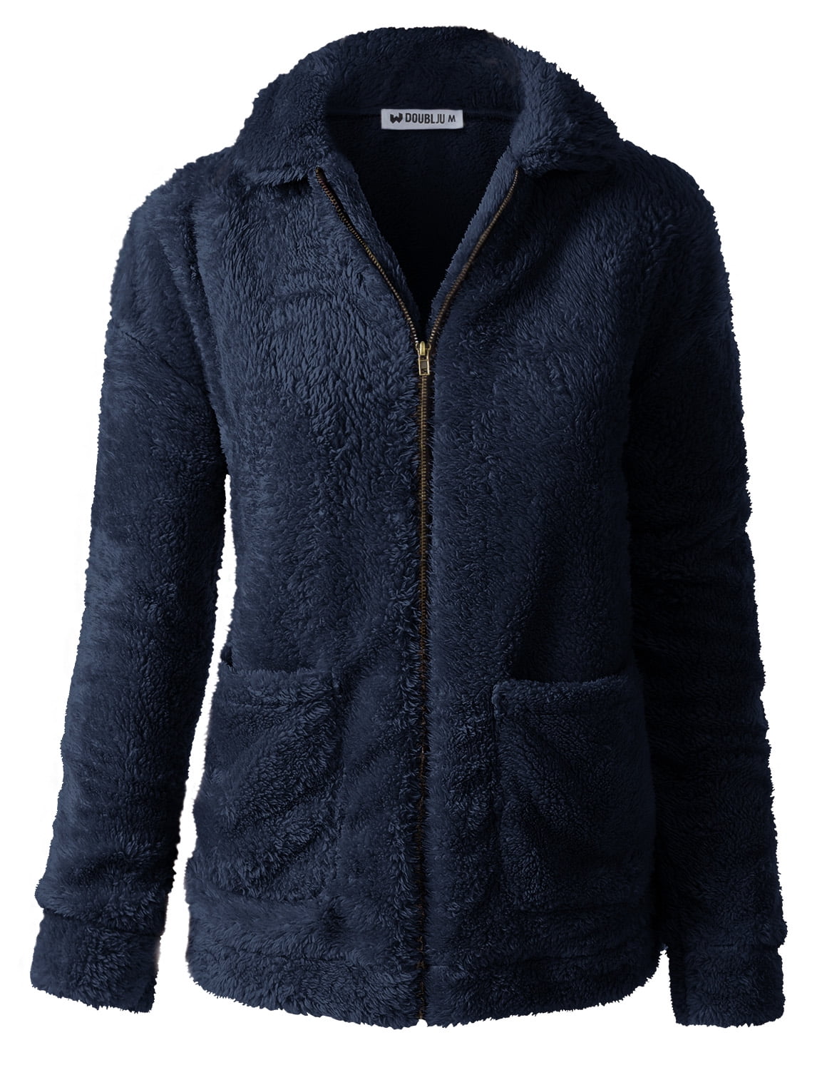 Women's Plus Size Sherpa Fur Jacket with Zip-Up and Singapore | Ubuy