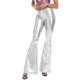 thumbnail image 1 of Gibobby pantalones anchos mujer Pantalones acampanados de mujer en varios colores Micro Slim (Silver, XL), 1 of 5
