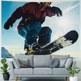 thumbnail image 4 of Orinice Snowboarder Tapestry Wall Hanging Unique Style Graphic Tapestries Home Wall Decor Art for Living Room Bedroom Apartment Farmhouse Dorm 60x50inch, 4 of 6