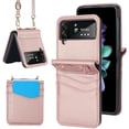thumbnail image 2 of Phone case applicable to Samsung Z flip 5 crossbody phone leather protective cover, lanyards and card Solt, 2 of 9