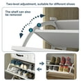 thumbnail image 4 of Kadyn Shoe Rack with 3 Doors, Shoe Organizer, White & Oak Shoe Cabinet with 2 Drawers, Shoe Storage Cabinet for Living Room, Hallway, Entryway, 4 of 15