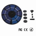 thumbnail image 2 of Solar Fountain for Aquariums, 3W Solar Panel with Battery Backup Technology for Low Sunlight Continuous Operation, 6 Adjustable Nozzles for_Perfect Gift, 2 of 5