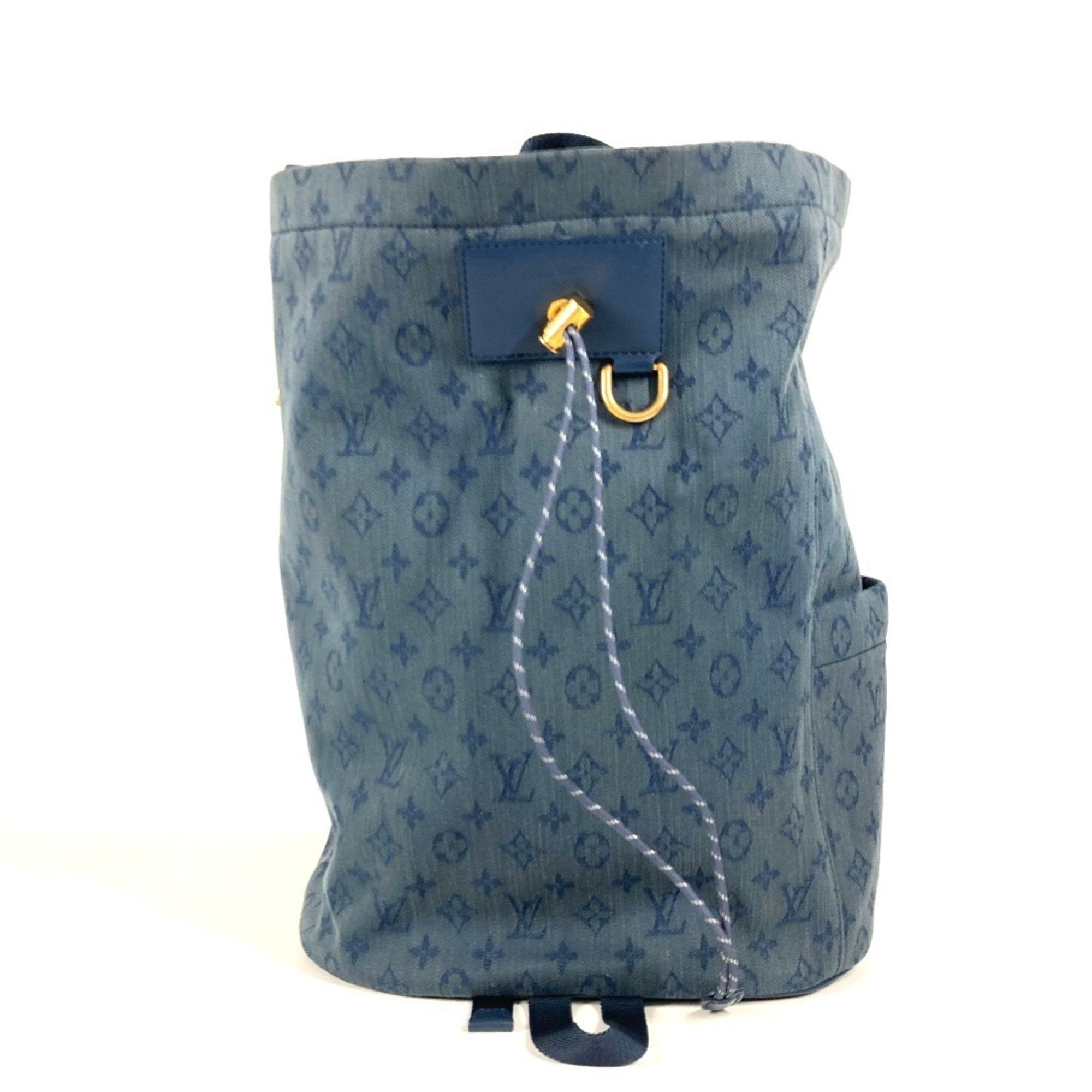 Pre-Owned LOUIS VUITTON M44617 Monogram Denim Chalk Backpack Bag
