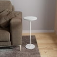 thumbnail image 6 of Small Side Table, Metal Round Drink Table, Desktop Diameter 9.99“ for Living Room Bedroom Small Spaces Sofa Couch Chair, White, 6 of 6