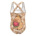 thumbnail image 7 of Little Bathing Suit One Piece Quick Dry For Girls Swimsuit Back Summer Beach Teen Practice Swimwear Size 5-6T, 7 of 7