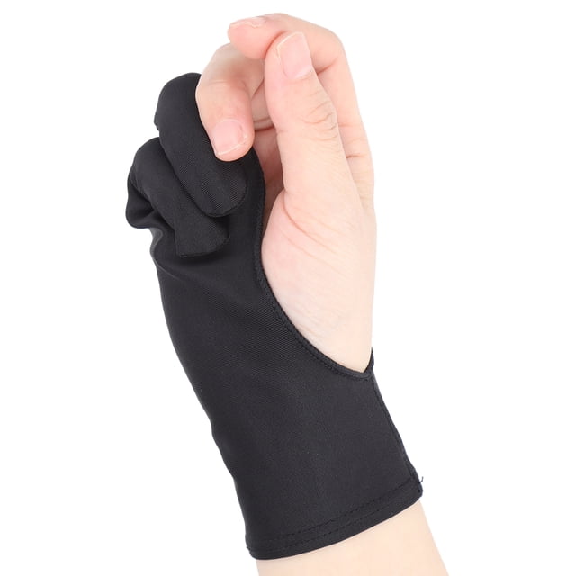 2 Guantes Para Pintar Condos 2 DEDOS SUDOR PANTALLA Electónica Dibujo Boceto dos Dedos Pinta Al Ólo ARTE GOTEO ACESORIOS DE ACOPAMENTO DE PUAS