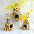 thumbnail image 4 of Colgante de panal de abeja con cuerda tejida y girasol para el Festival de las Abejas, ideal para decorar el jardín y el patio., 4 of 13