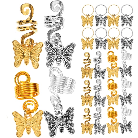 LOLIPPYY 60Pcs Assorted Color Hair Rings for Braids Durable Metal Braid Accessories