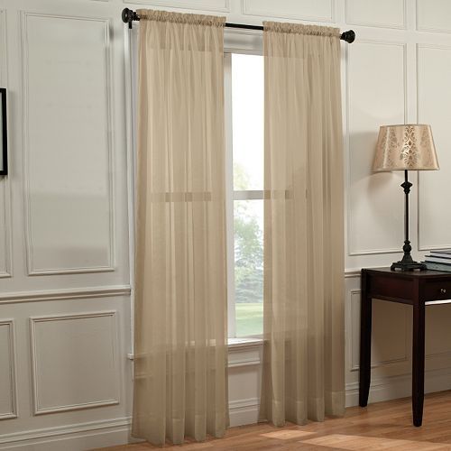 VividVibes Curtains Sheer - Linen Texture Sheer Window Covering, Light & Airy Translucent Panels for Bedroom Living Room Patio Glass Door, 54 inch Width x 120 inch Length, Set of 1