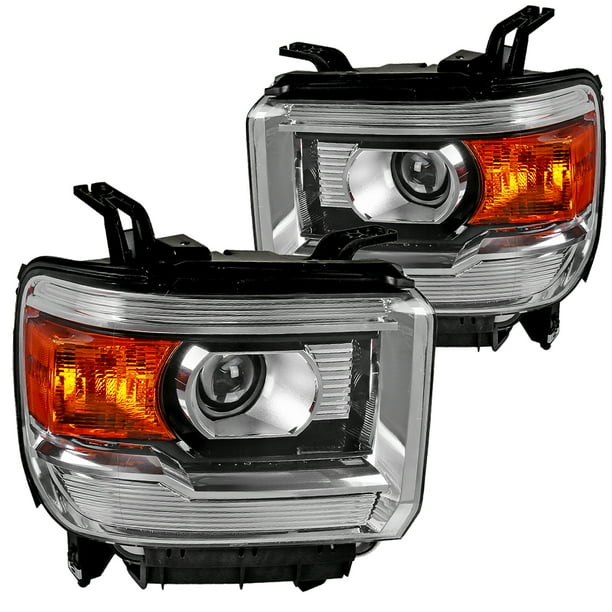 SpecD Tuning Chrome Housing Projector Headlights Compatible with 2014