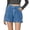 01 Blue, variant on Ruffle Hem Jean Shorts for Women Stretchy Loose High Waisted Casual Denim Shorts with Pockets