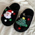 thumbnail image 2 of REDARER Kids Christmas Slippers Santa Design, Cozy Fleece Lined Indoor Shoes for Boys and Girls, Warm Non-Slip House Slippers,Size:8-9 Years, 2 of 7