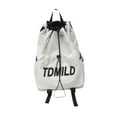 thumbnail image 3 of Mochila con cordón, bolsa de nailon informal con bolsillos, portátil, para playa, 3 of 8
