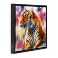 thumbnail image 3 of Stupell Industries Fierce & Elegant Tiger Animals Painting Black Floater Framed Canvas Art Print Wall Art, 25 x 25, 3 of 9