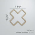 thumbnail image 3 of Ekena Millwork 11 3/8"W x 11 3/8"H x 1/4"T Small Fowler Decorative Fretwork Wood Wall Panels, Alder, 3 of 18