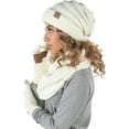 thumbnail image 2 of Oversized Slouchy Beanie Infinity Scarf Texting Glove Matching Set, 2 of 2