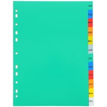 Worgeous 12pcs Plastic Binder Dividers with Index Tabs File Separator Sheets for School Home Journal Page Protectors Multi-Purpose Binder Inserts