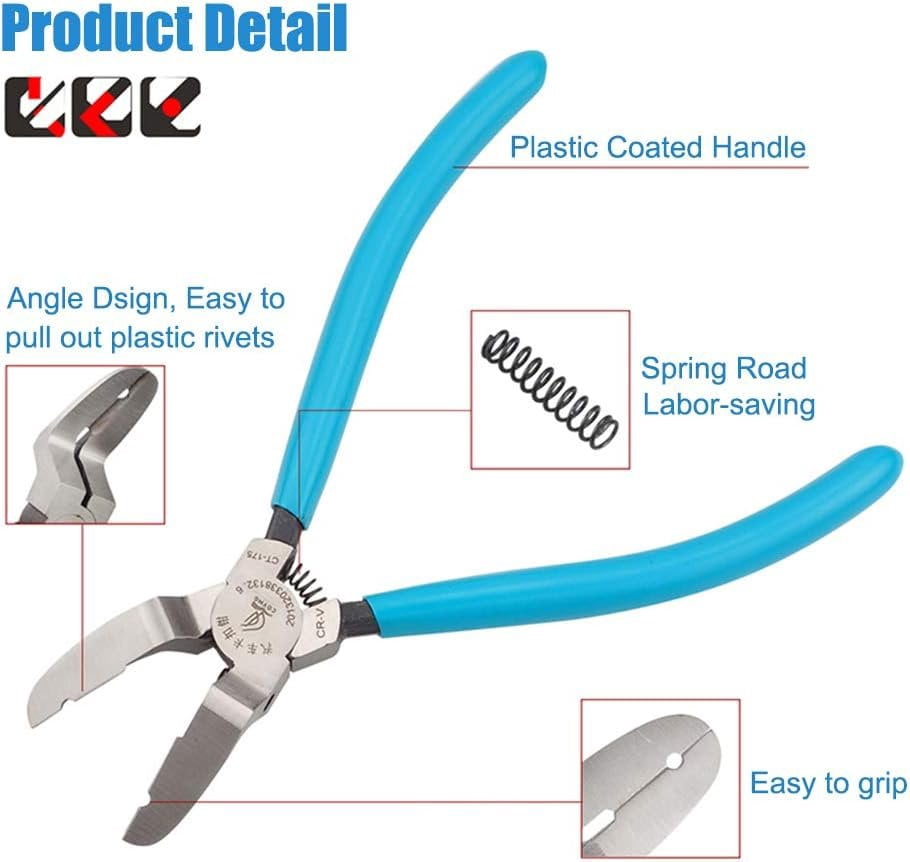 Mutipurpose Diagonal  Pliers Wire Flush Cutters  Push Retainer Rivet Trim Clip  Puller Clips Panel Assortments Puller Auto  Tools