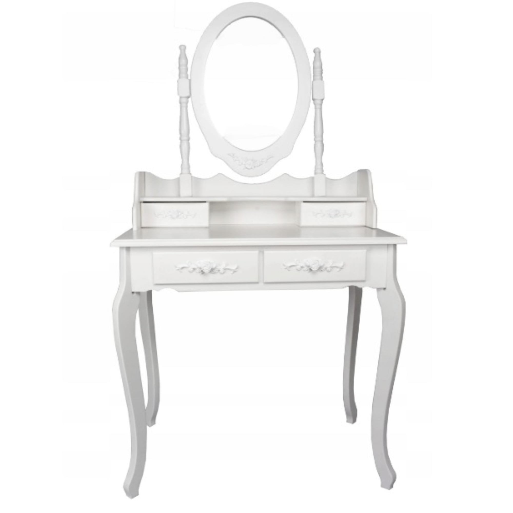 Viscologic Pearl Wooden Mirrored Makeup Vanity Table White Walmart Canada