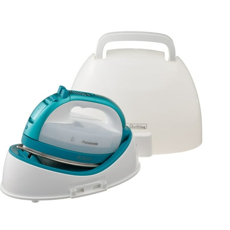 Panasonic CE NI-QL1100L Cordless Iron  Stainless Steel Soleplate  360-Degree Freestyle Dry/Steam Iron with Precision Tips  Portable Case  Blue