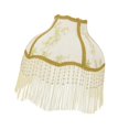 thumbnail image 4 of Pantalla de lámpara con forma de campana y borde festoneado, pantalla de lámpara con flecos, pantalla de lámpara victoriana hecha a mano para Beige, 4 of 8