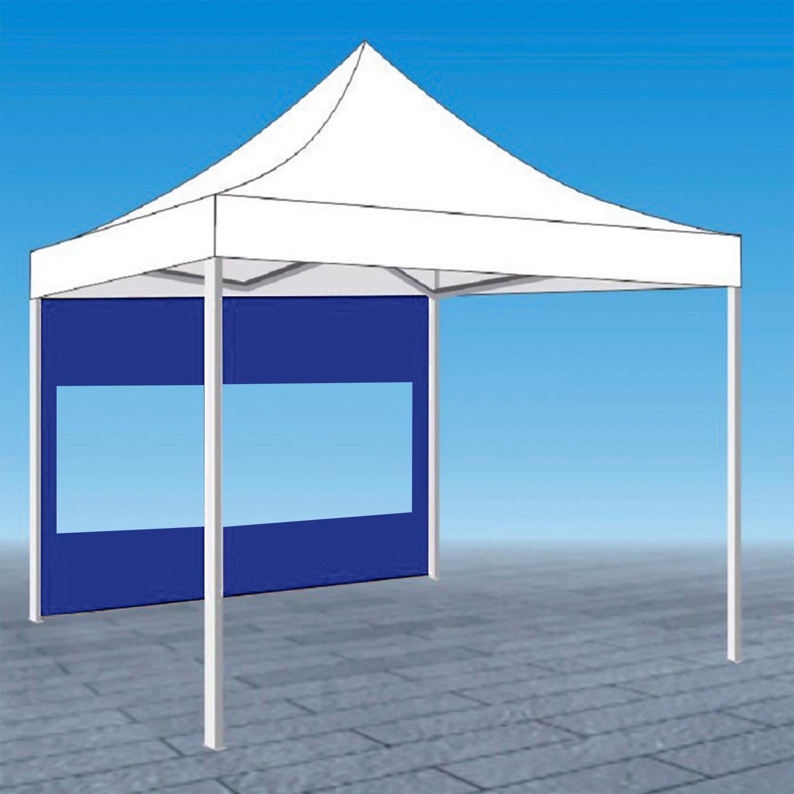 BGZLEU Blue Canopy Tent,Translucent Tent,Portable Pop Up Outdoor Gazebo with 1 Sidewall,UV ProtectionTent,Come with Carry Bag - Blue