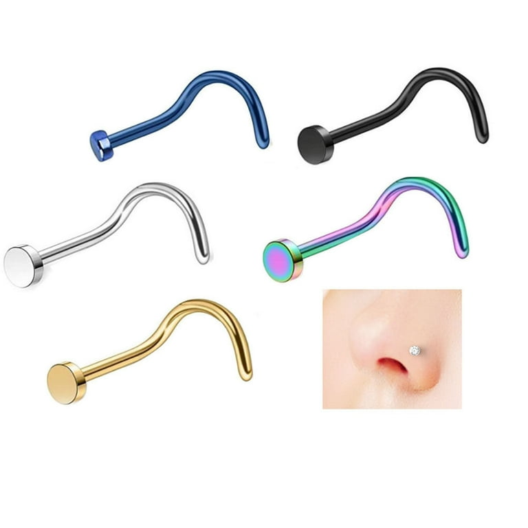 Flat head store nose stud